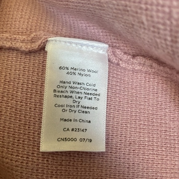 Talbots Merino Wool Blend Sweater Coat Blazer Jacket Patch Pocket Open Cardigan - Picture 5 of 7